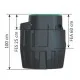 Station Sanirel 420 Evo Double pompes hauteur 1 mètre, FEA 60cm, FES 25cm