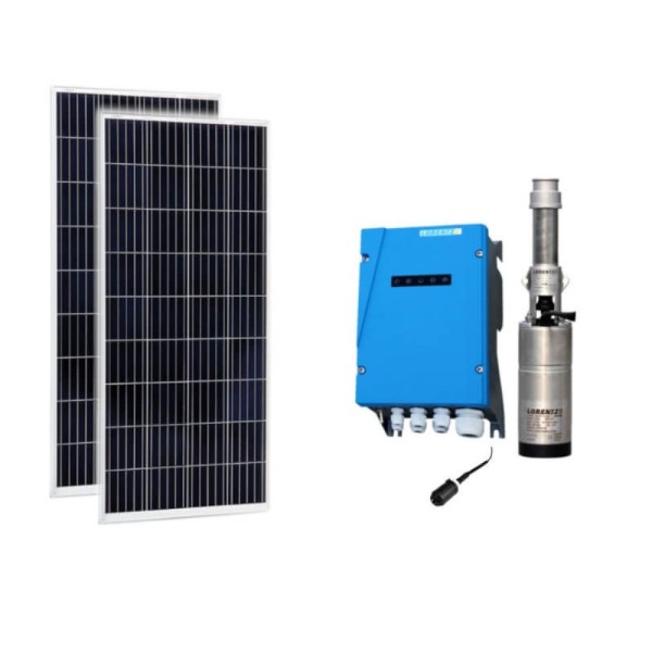 Kit pompe immergée solaire PS2-150 avec 2 panneaux solaires de 100Wc chacun