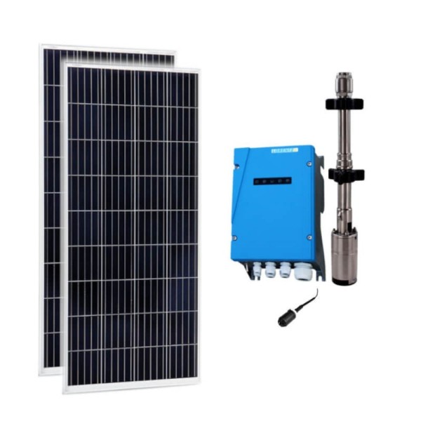 Pompes solaires immergées + 2 panneaux photovoltaïques avec kit