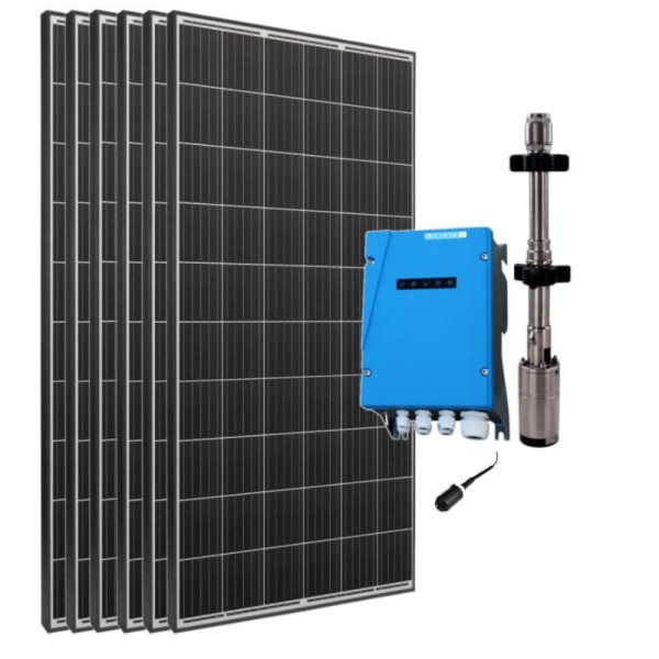 Kit pompe solaire immergé goutte à goutte sans pression 250m²