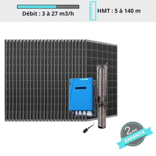 Kit pompe solaire PS2-4000 + 24 panneaux solaires 9600Wc