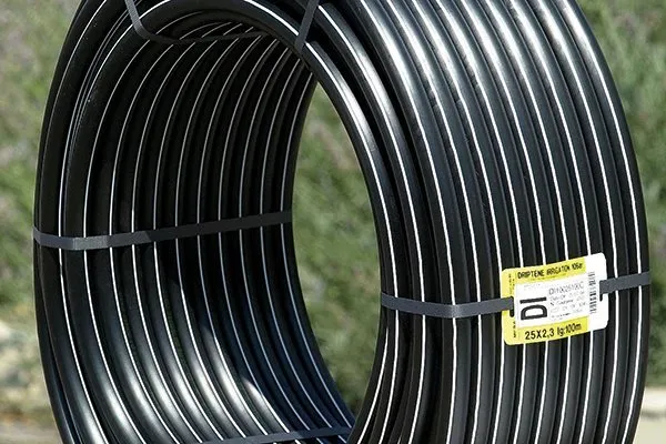 Description des tubes PE Haute Densité à bande blanche.
