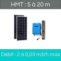 HMT : 5 à 20 m + Débit : 2 à 0,03 m3/h