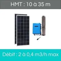 HMT : 10 à 35 m + Débit : 2 à 0,4 m3/h