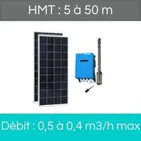 HMT : 5 à 50 m + Débit : 0,5 à 0,4 m3/h