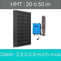 HMT : 20 à 50 m + Débit : 2,8 à 0,9 m3/h