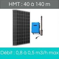 HMT : 40 à 140 m + Débit : 0,8 à 0,5 m3/h