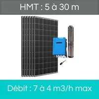 HMT : 5 à 30 m + Débit : 7 à 4 m3/h