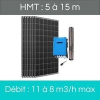 HMT : 5 à 15 m + Débit : 11 à 8 m3/h