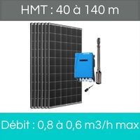 HMT : 40 à 140 m + Débit : 0,8 à 0,6 m3/h