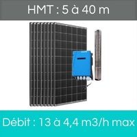 HMT : 5 à 40 m + Débit : 13 à 4,4 m3/h