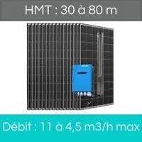 HMT : 30 à 80 m + Débit : 1 à 4,5 m3/h