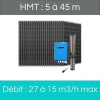 HMT : 5 à 45 m + Débit : 27 à 15 m3/h