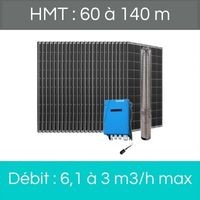 HMT : 60 à 140 m + Débit : 6,1 à 3 m3/h